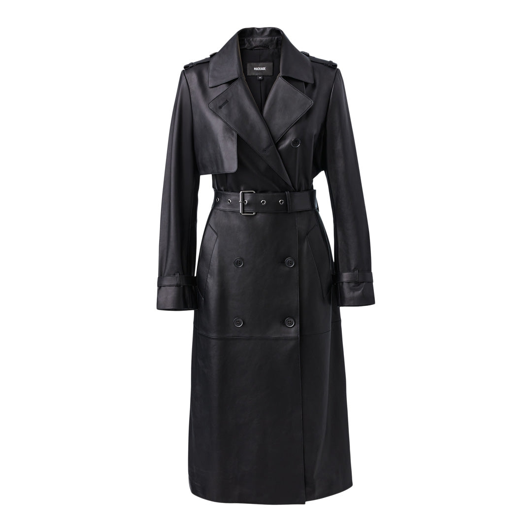 Mackage Gael-v Maxi Leather Trench Coat Size: