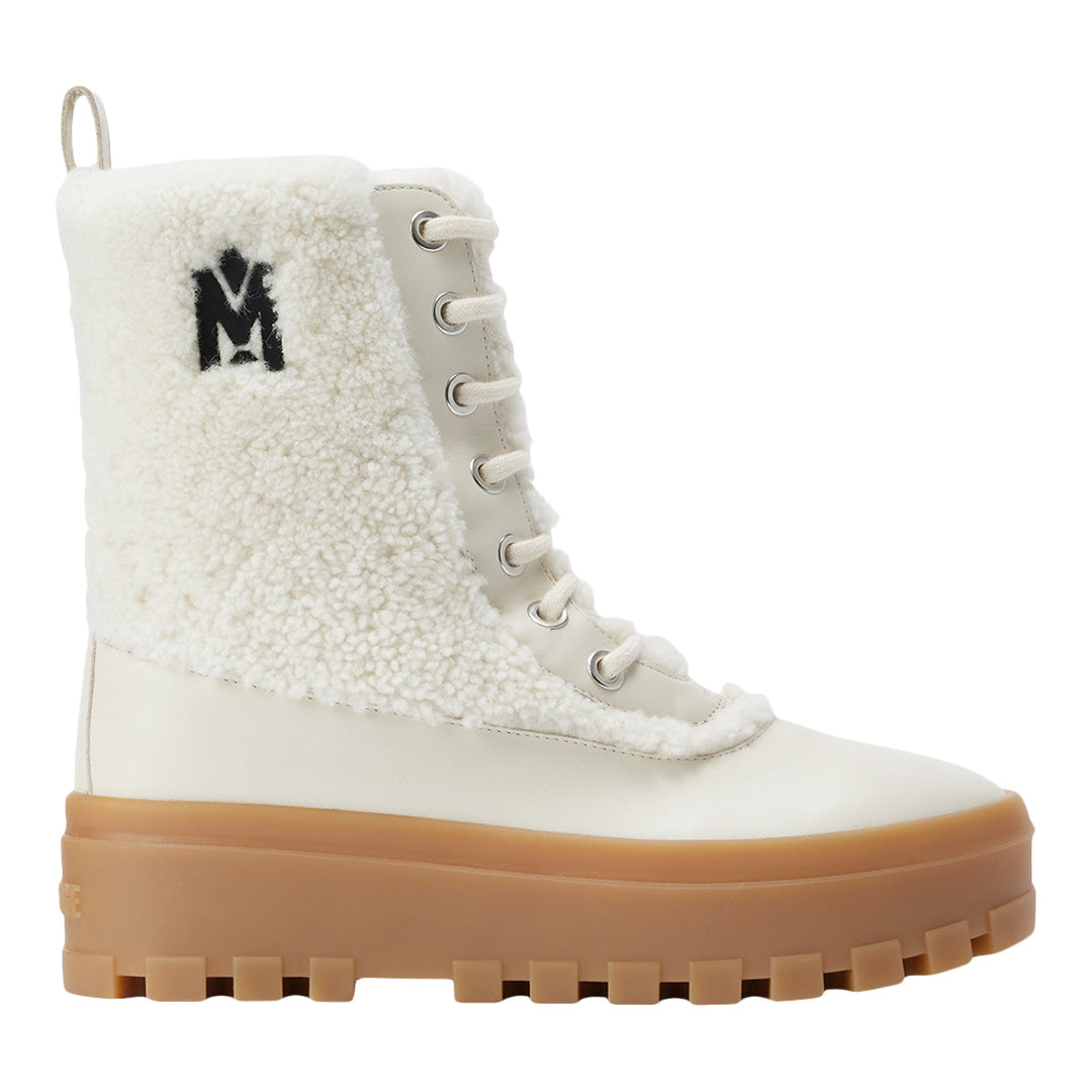 Mackage Hero Shearling Winter Boot For Women Cream, Size: