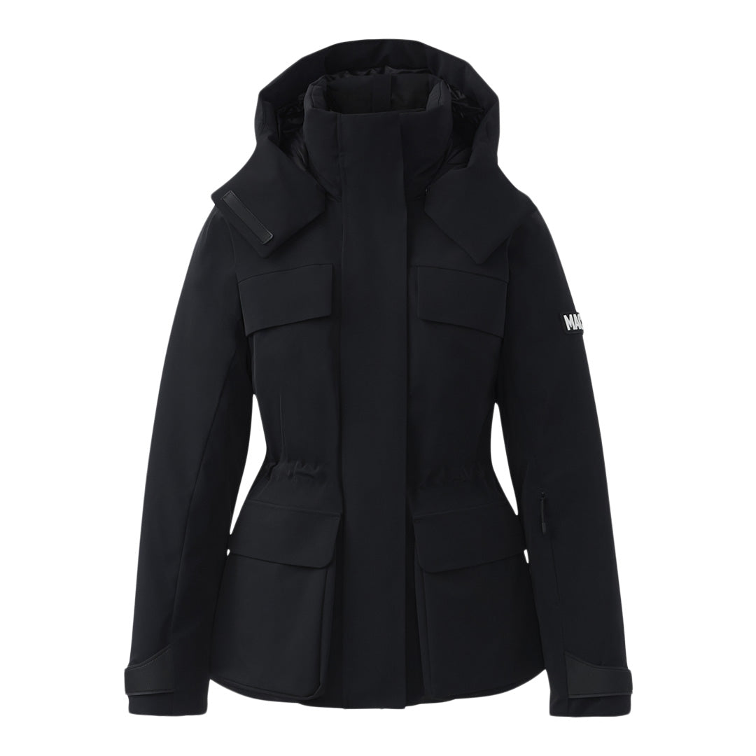 Mackage Iclyn-r Medium Down Ski Jacket With Removable Hood Black, Size: