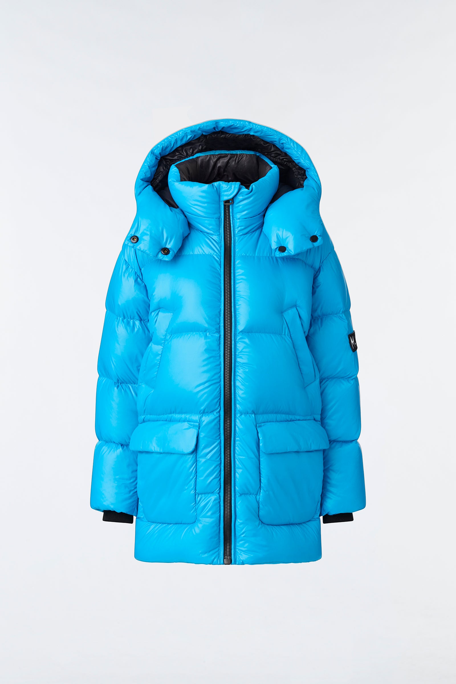 Jesse, Lustrous light down jacket with monogram print for toddlers (2-6  years)