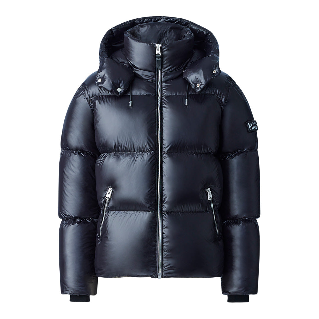 Mackage Kent-z Lustrous Light Down Jacket With Hood Black, Size: