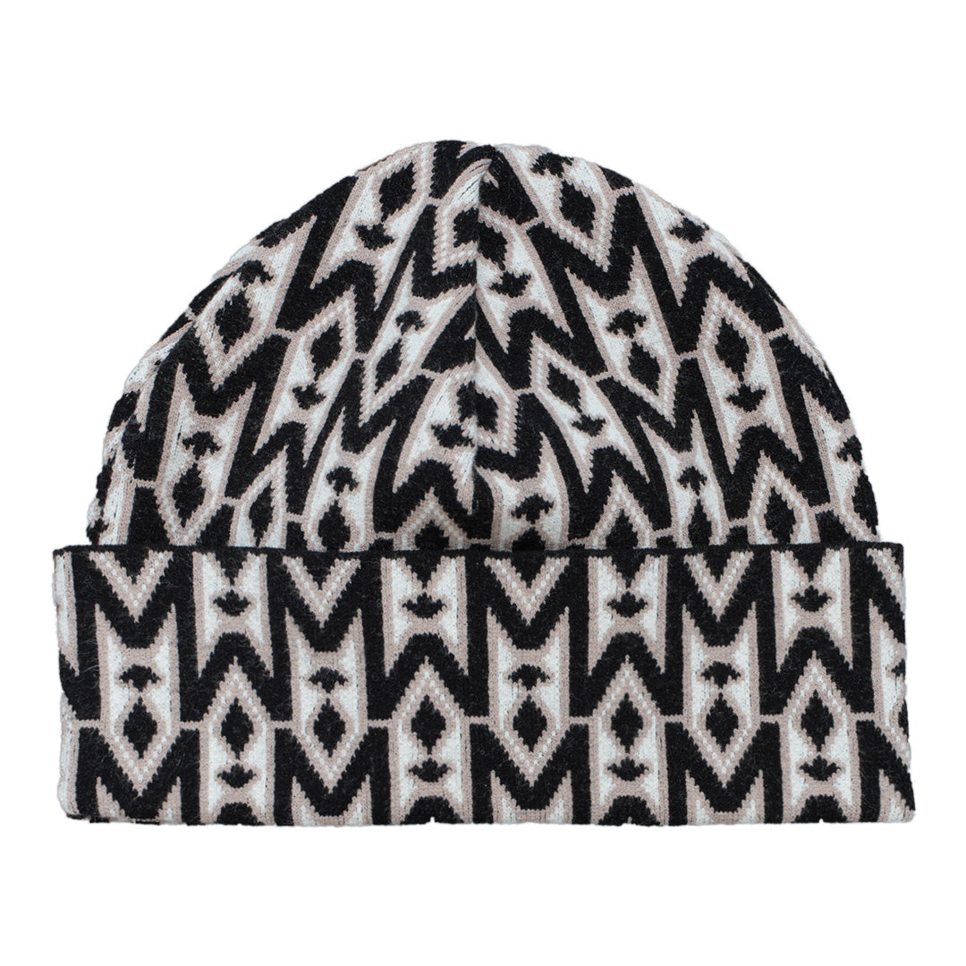 Mackage Kiko-mgz Knit Merino Wool Monogram Toque In Black, Size: O/s