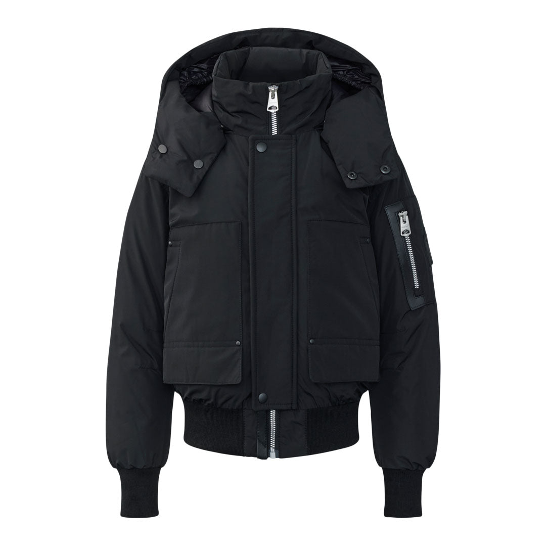 Mackage Koda Down Bomber Jacket With Removable Hood For Toddlers (2-6 Years) Black, Size: