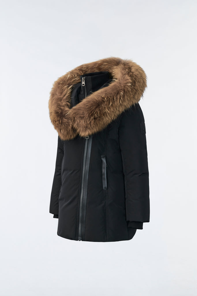 Leelee, Down coat with removable natural fur Signature