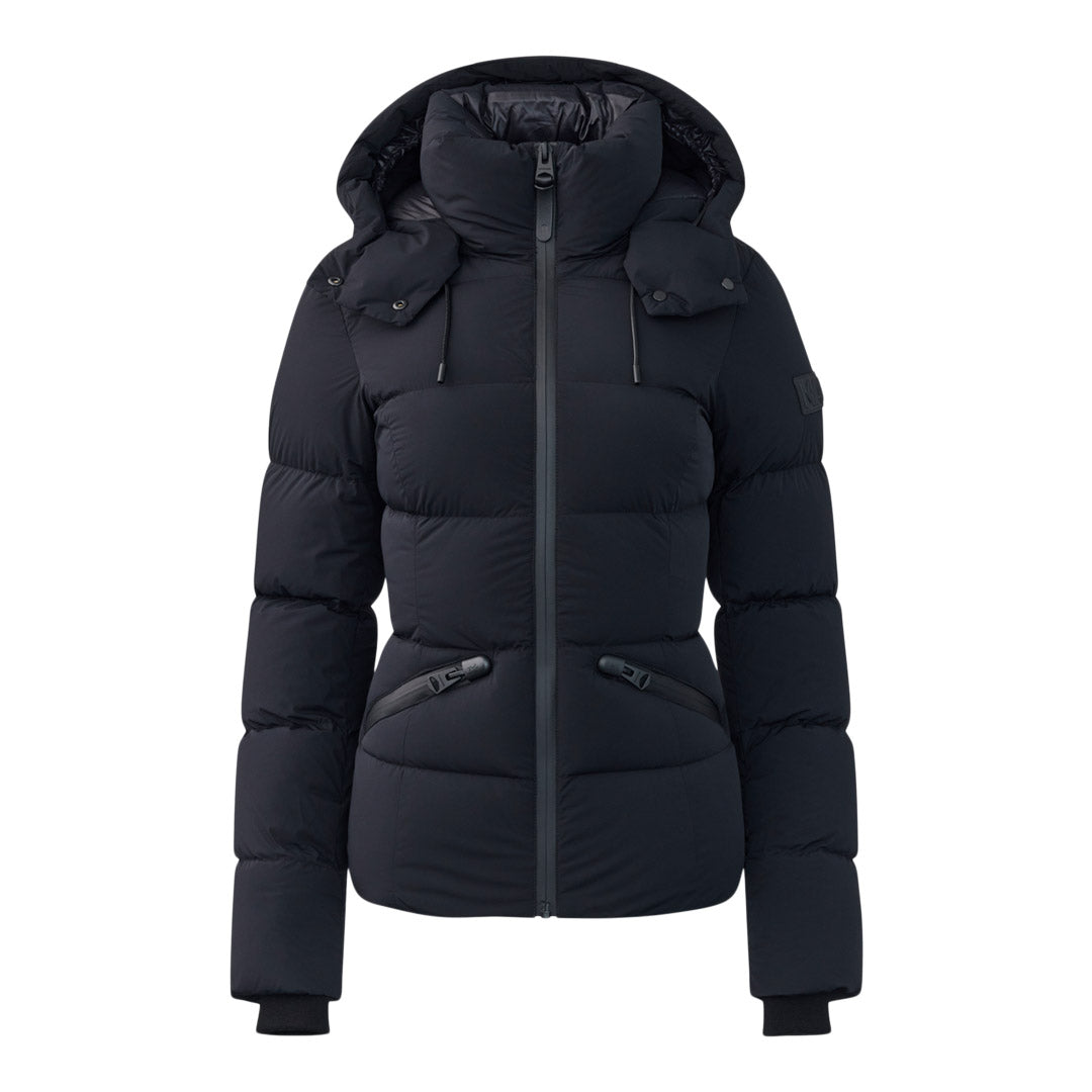 Mackage Madalyn Agile 360 Light Down Jacket With Hood Black, Size: