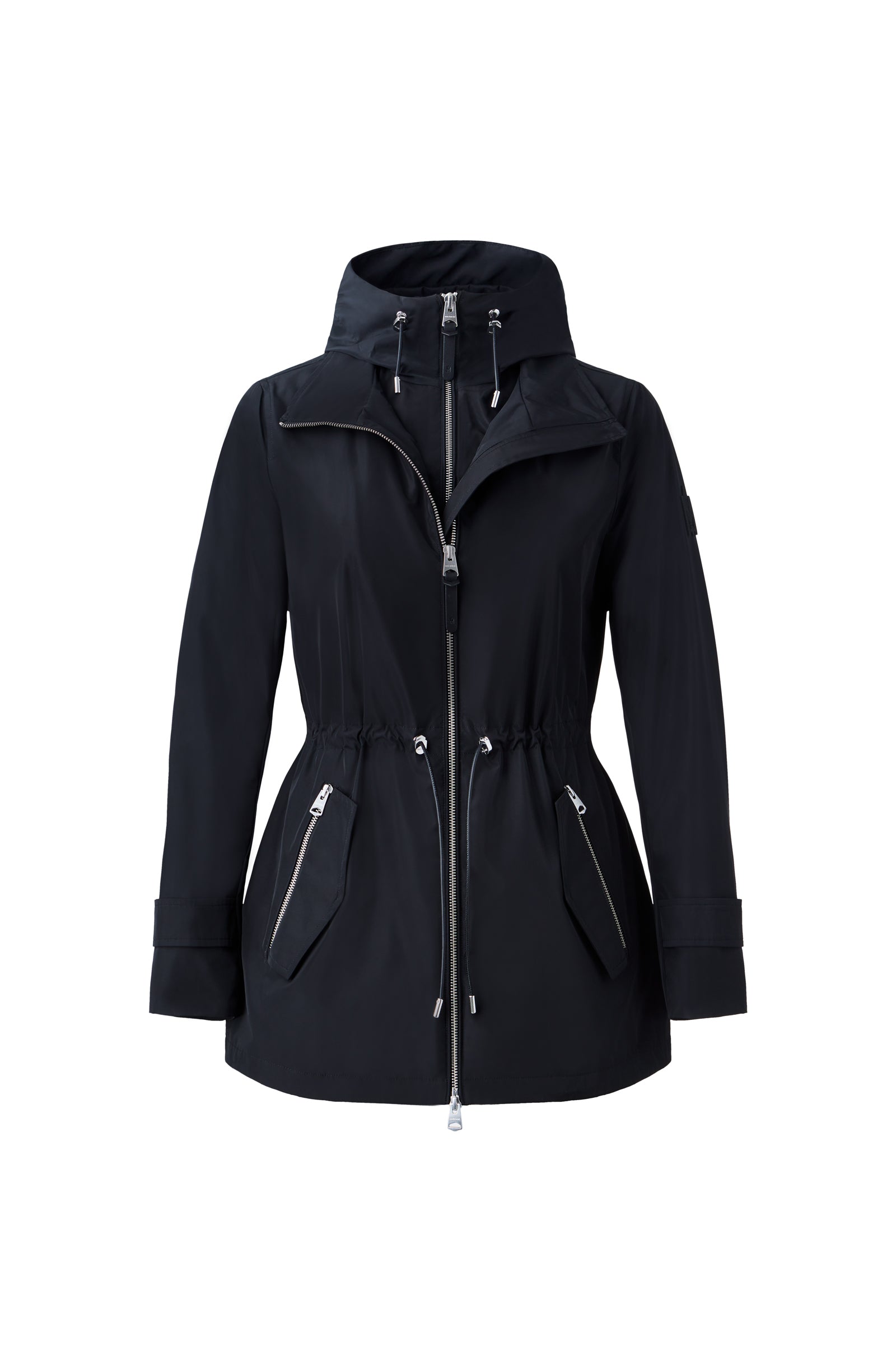 Mackage Melany 2-in-1 Rain Parka With Removable Bib Black, Size: