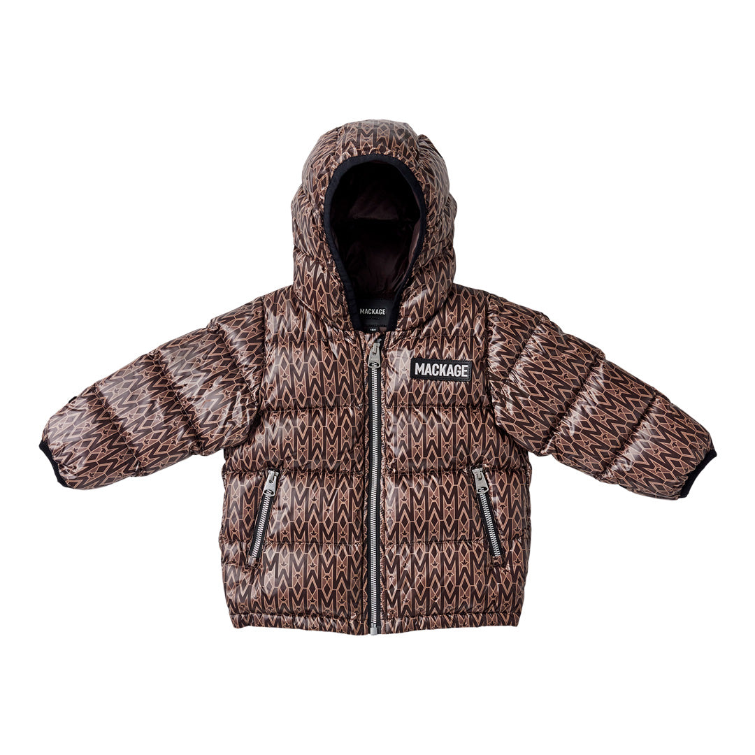 Mackage Noko-mg Recycled Down Jacket With Binded Hood For Babies (3-24 Months) Coffee, Size: