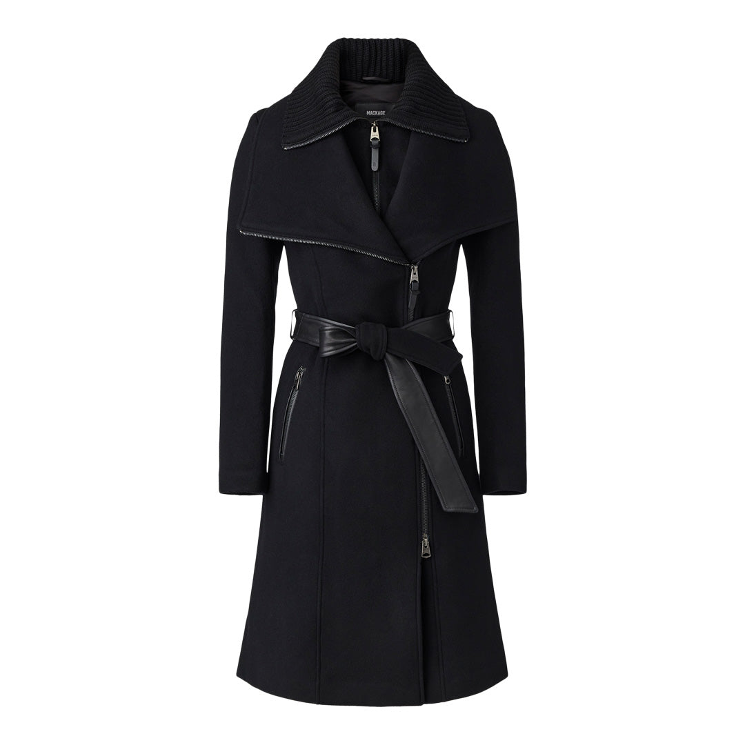 Mackage Nori 2-in-1 Double Face Wool Coat With Sash Size: