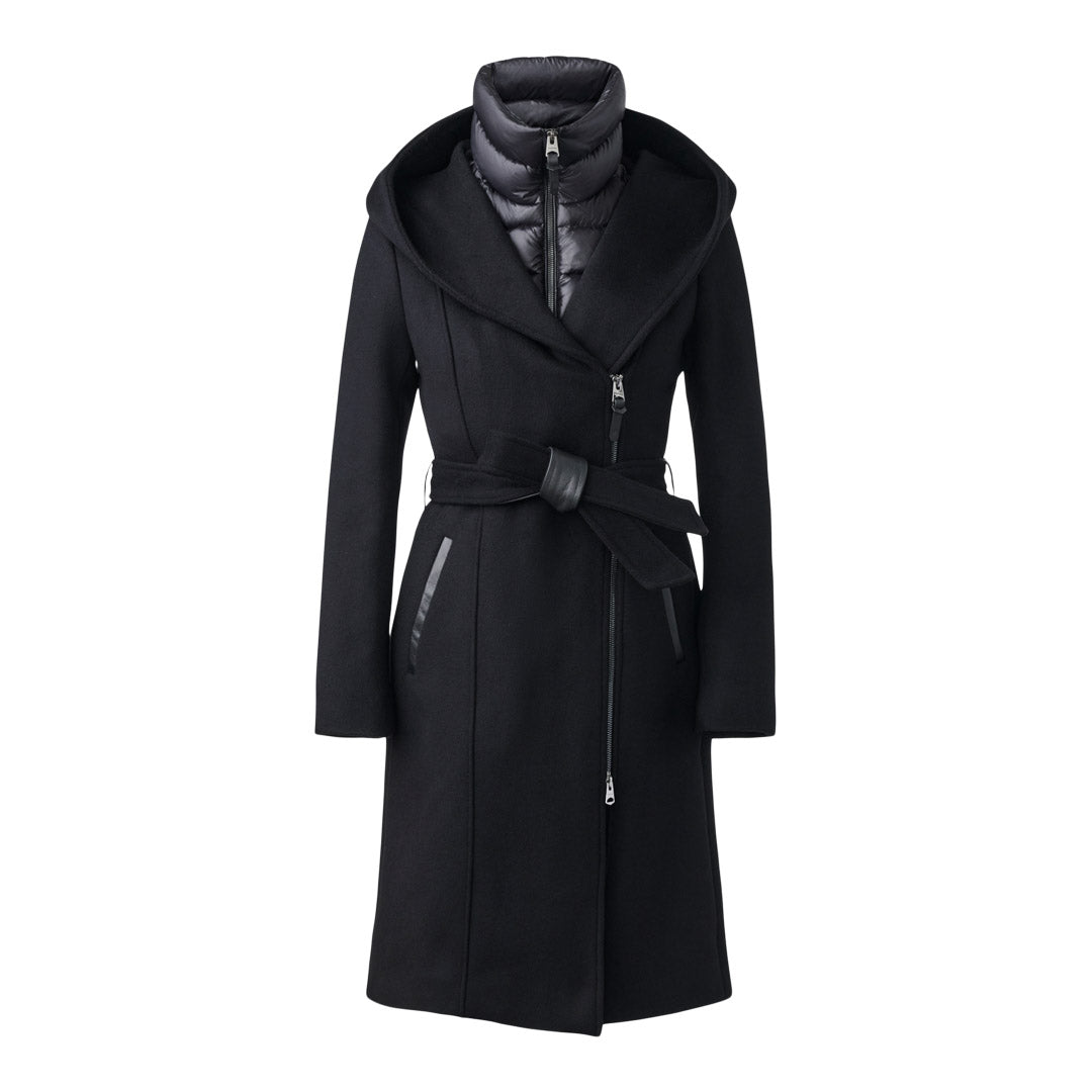 Mackage Shia 2-in-1 Double-face Wool Coat With Removable Bib Size: