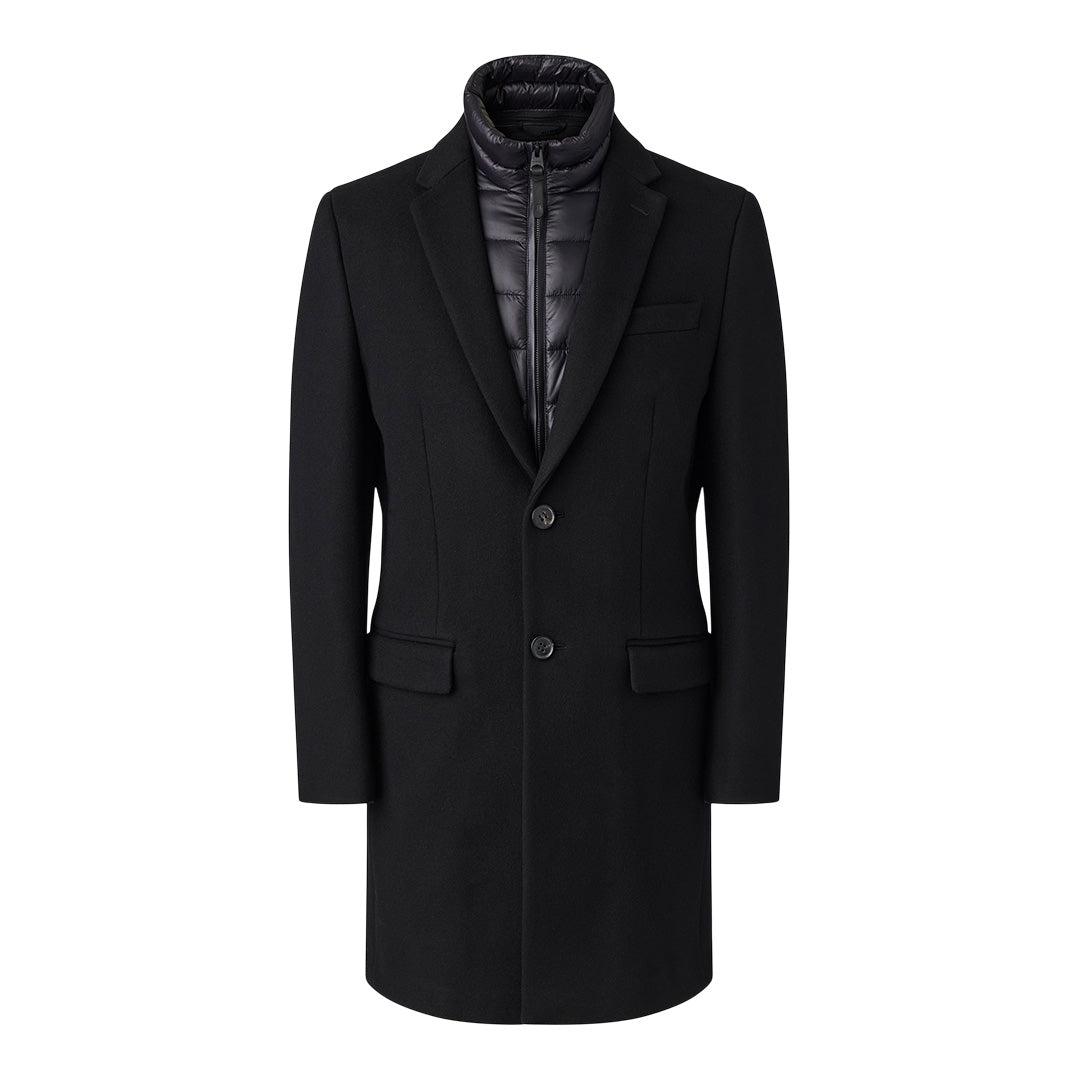 Mackage Skai Double-face Wool 2-in-1 Top Coat With Removable Down Liner Size: