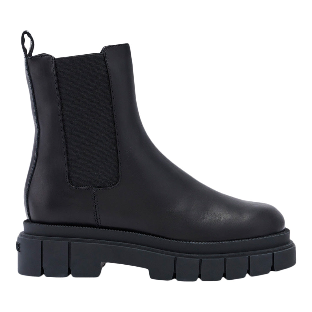 Mackage Storm Shearling-lined (r) Leather Chelsea Boot For Women Black, Size: