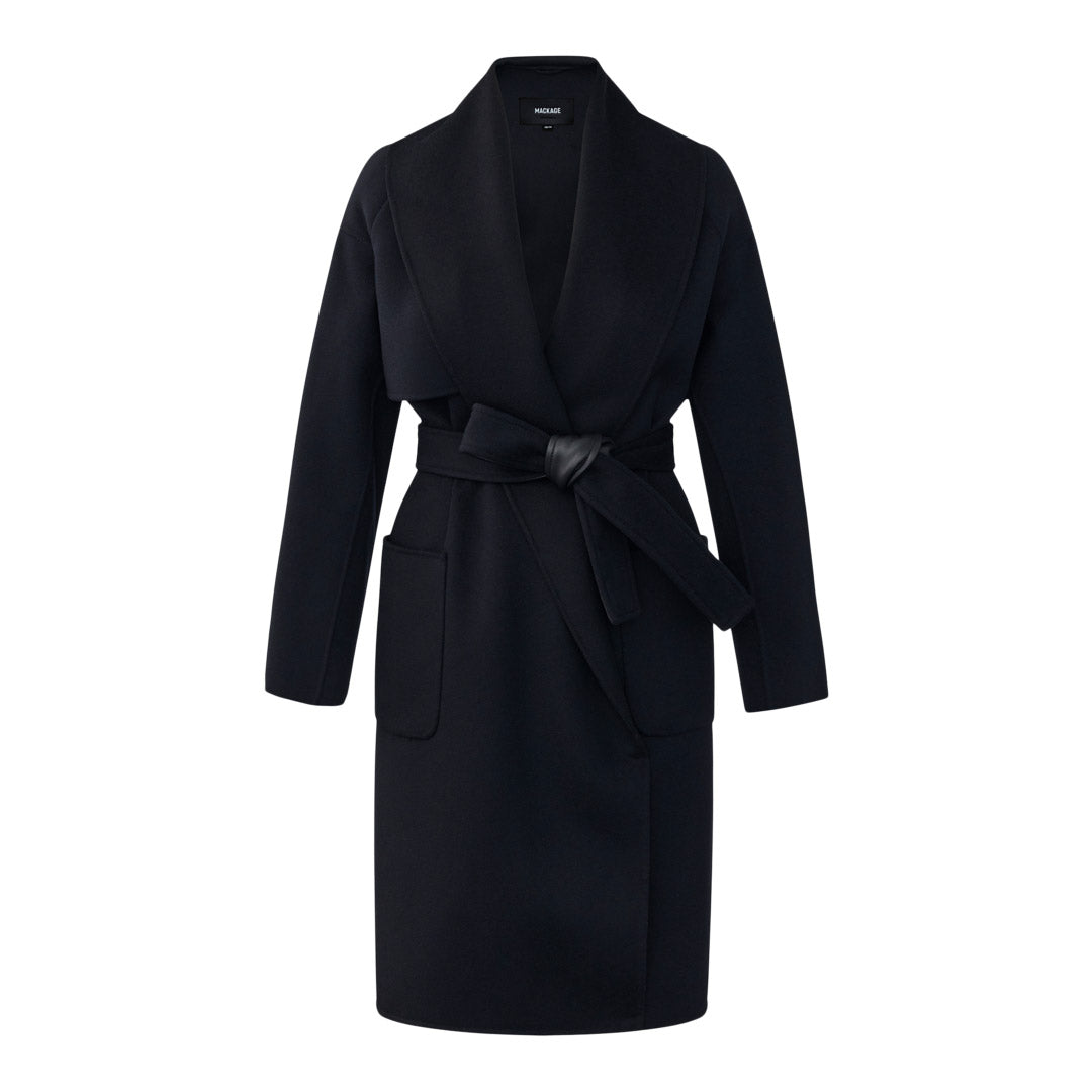 Mackage Thalia Double-face Wool Robe Coat Size: