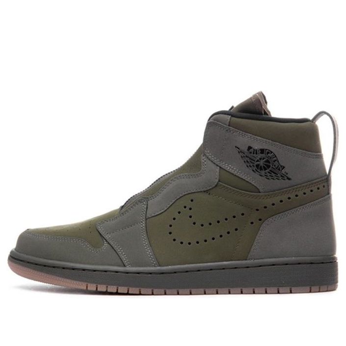  Air Jordan 1 High Zip 'Olive Canvas' AR4833-300 Iconic Trainers 