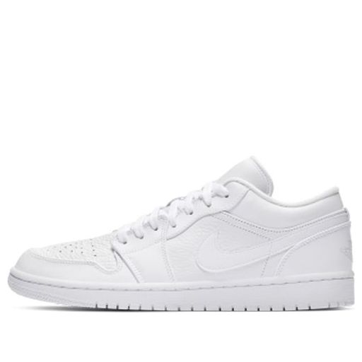  Air Jordan 1 Retro Low 'Triple White' 553558-111 Classic Sneakers 