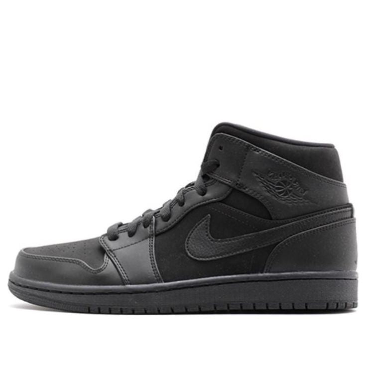  Air Jordan 1 Mid 'Triple Black' 554724-011 Epoch-Defining Shoes 