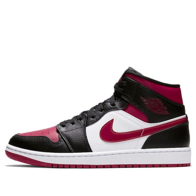  Air Jordan 1 Mid 'Noble Red' 554724-066 Iconic Trainers 