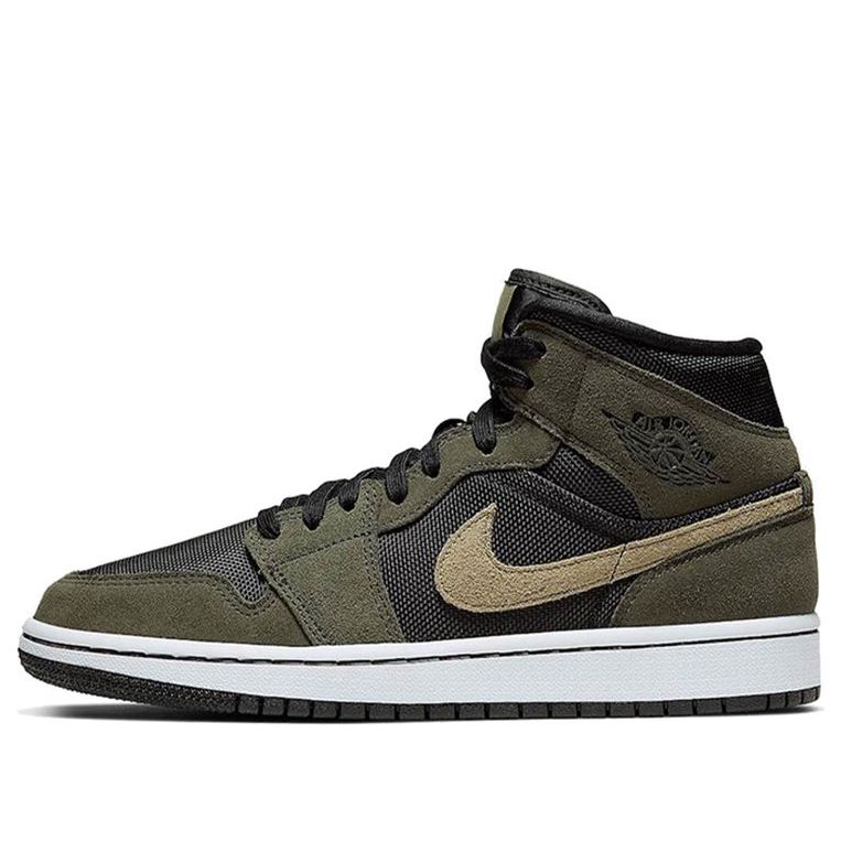  (WMNS) Air Jordan 1 Mid 'Olive' BQ6472-030 Iconic Trainers 