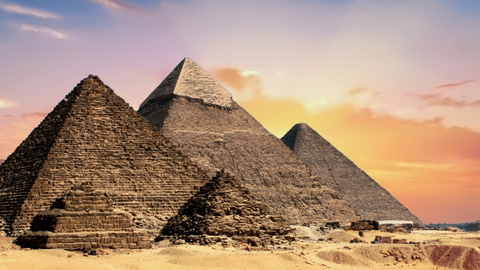photo pyramide Egypte antique coucher de soleil
