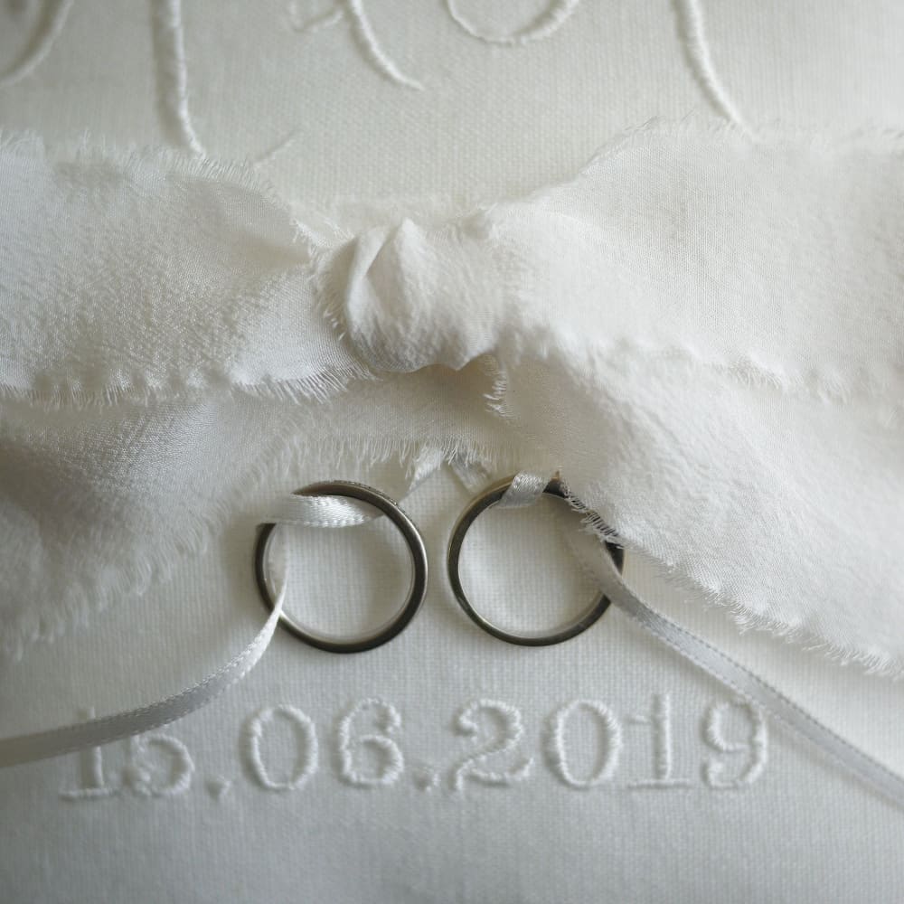 Wedding ring pillow -