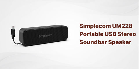 Simplecom UM228 Portable USB Stereo Soundbar Speaker