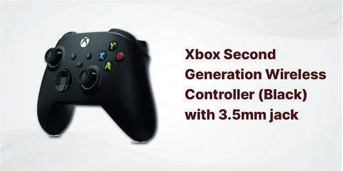Xbox Second Generation Wireless Controller (Black) with 3.5mm jack