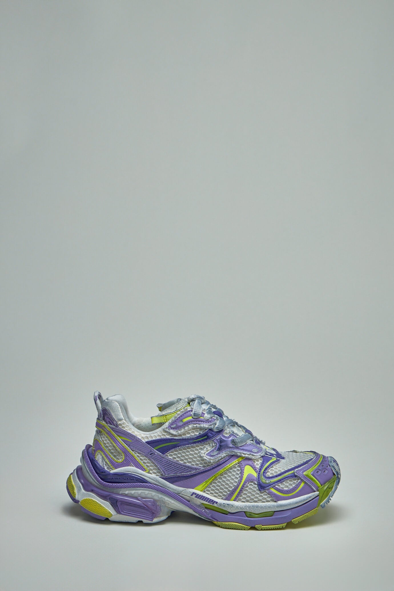 関税込【BALENCIAGA】Runner 2 Sneakers Lilac/Yellow Women's Runner Sneaker in White/yellow/pink/blue | Balenciaga US