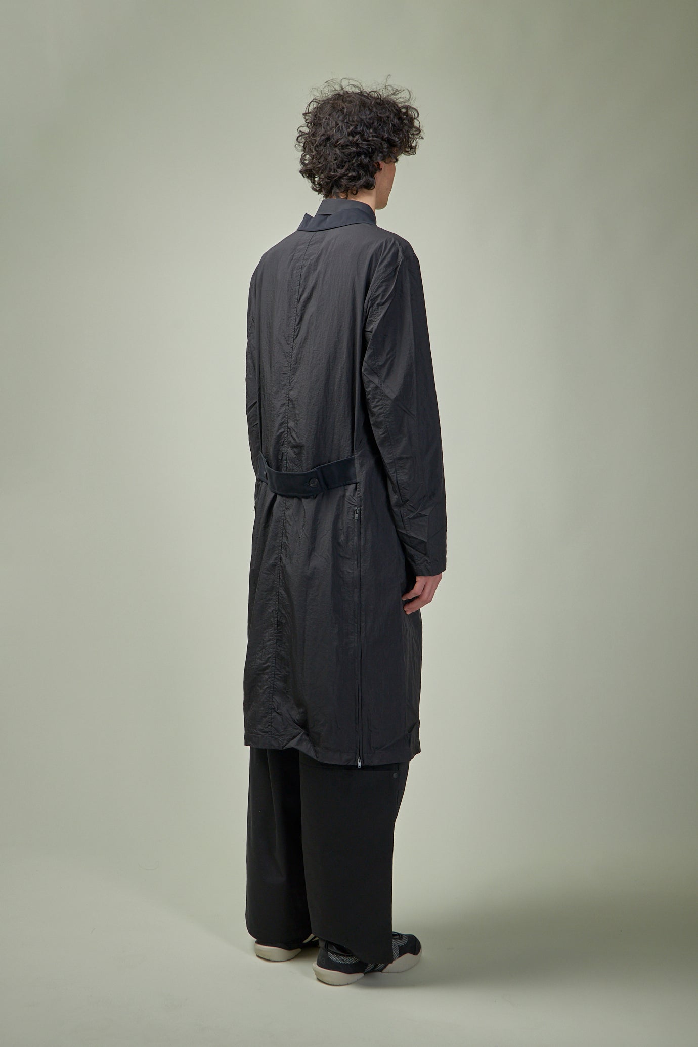 Y-3 Nylon Coat In Black