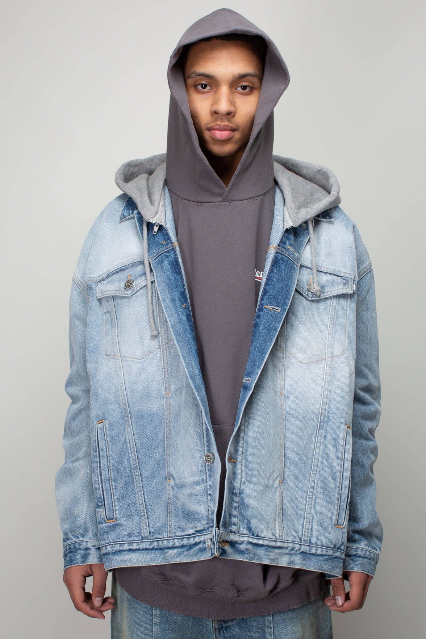 Denim Jacket with Detachable Hood – LABELS