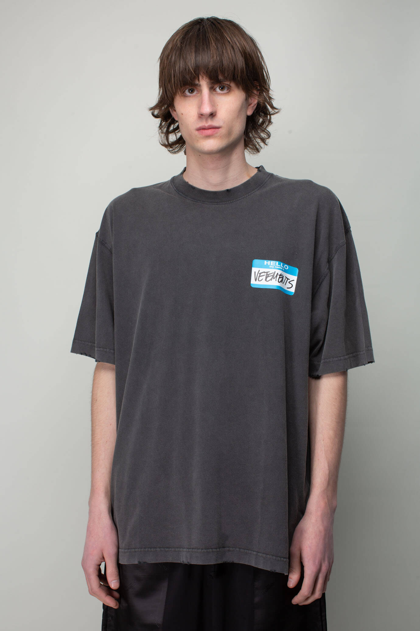 Vetements My Name Is Faded T-shirt In Gray | ModeSens