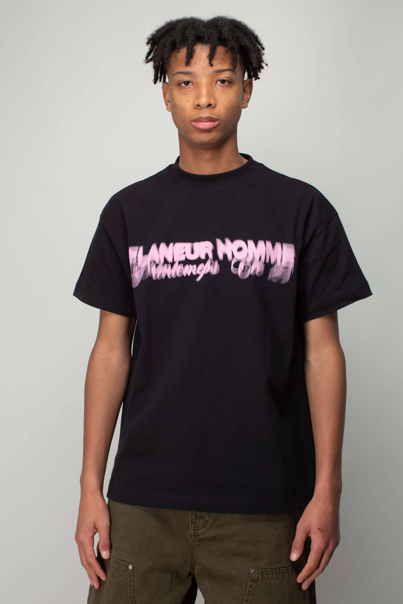 Flaneur Homme Distorted Printempts Ete T-shirt