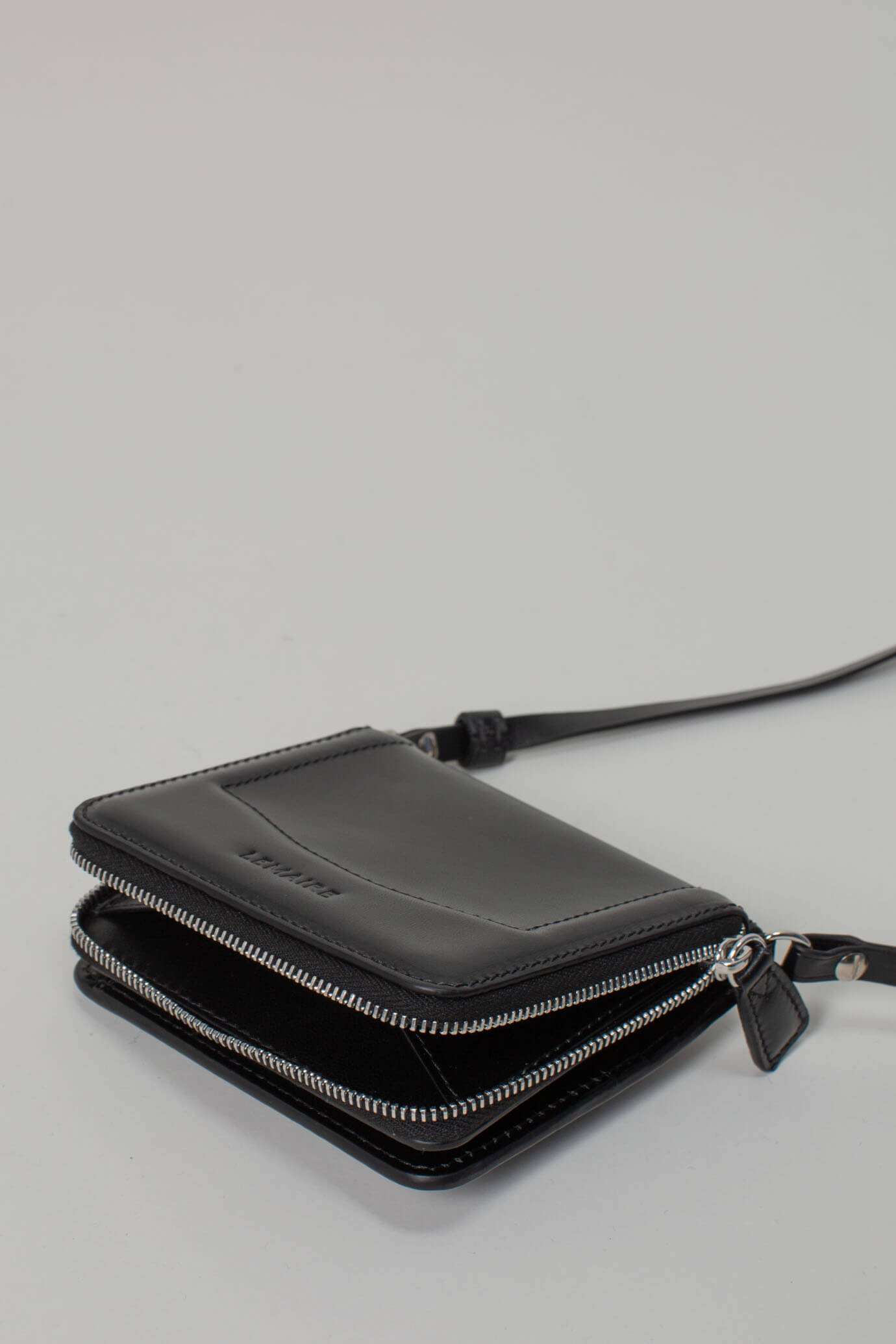 Lemaire Ransel Square Zip Wallet In Black | ModeSens