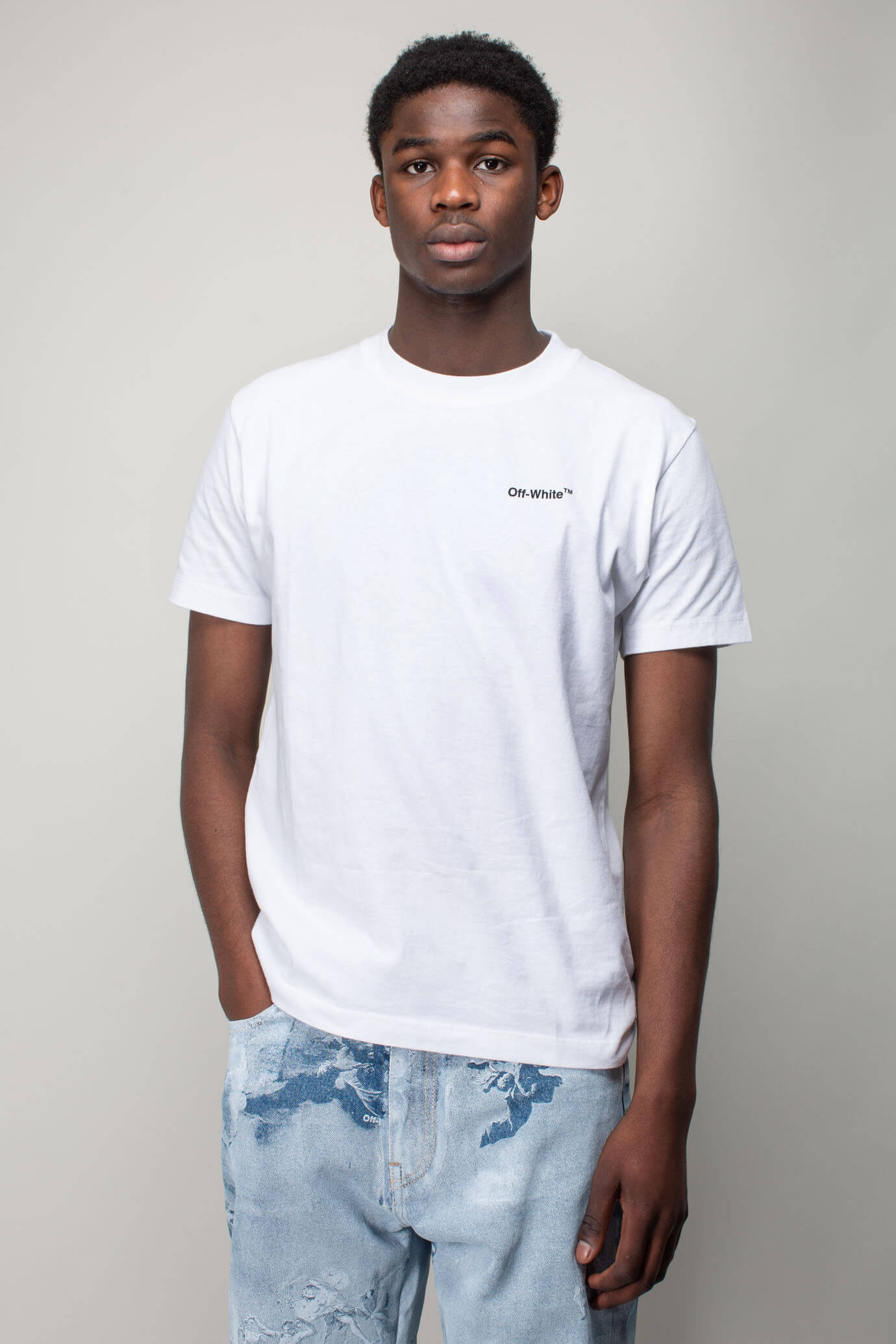 OFF-WHITE Caravaggio Arrow Slim Cotton T-Shirt for Men