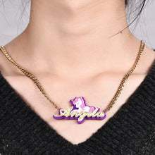 Unicorn Acrylic Personalized Custom Name Necklace