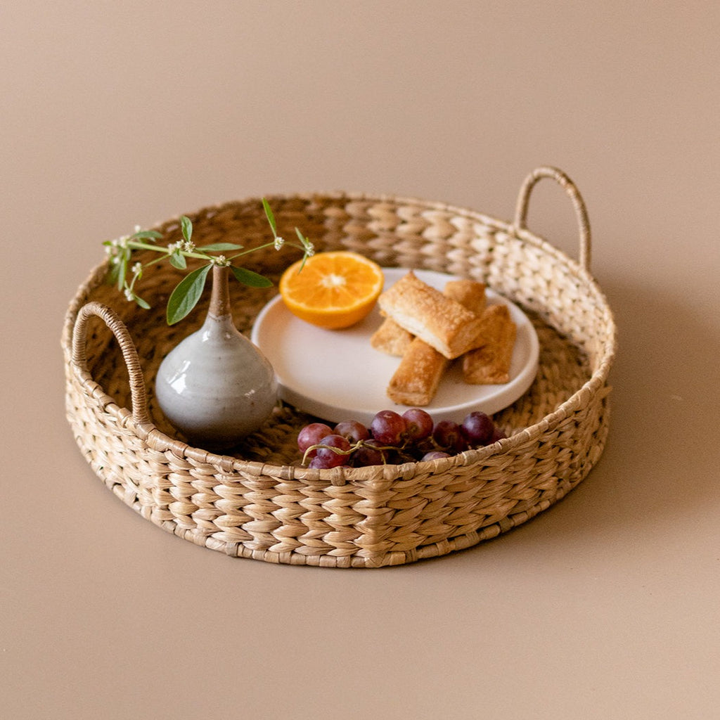 Round-flat Rattan Basket Isolated on the White Background Stock Photo -  Image of herb, wicker: 207850958