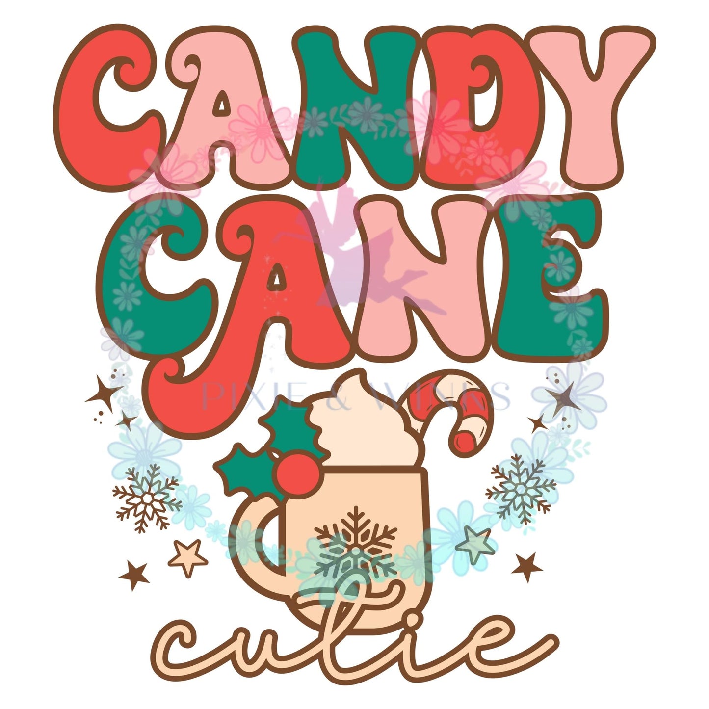READY TO PRESS Candy Cane HTV and Sublimation Prints – Pixie & Winks