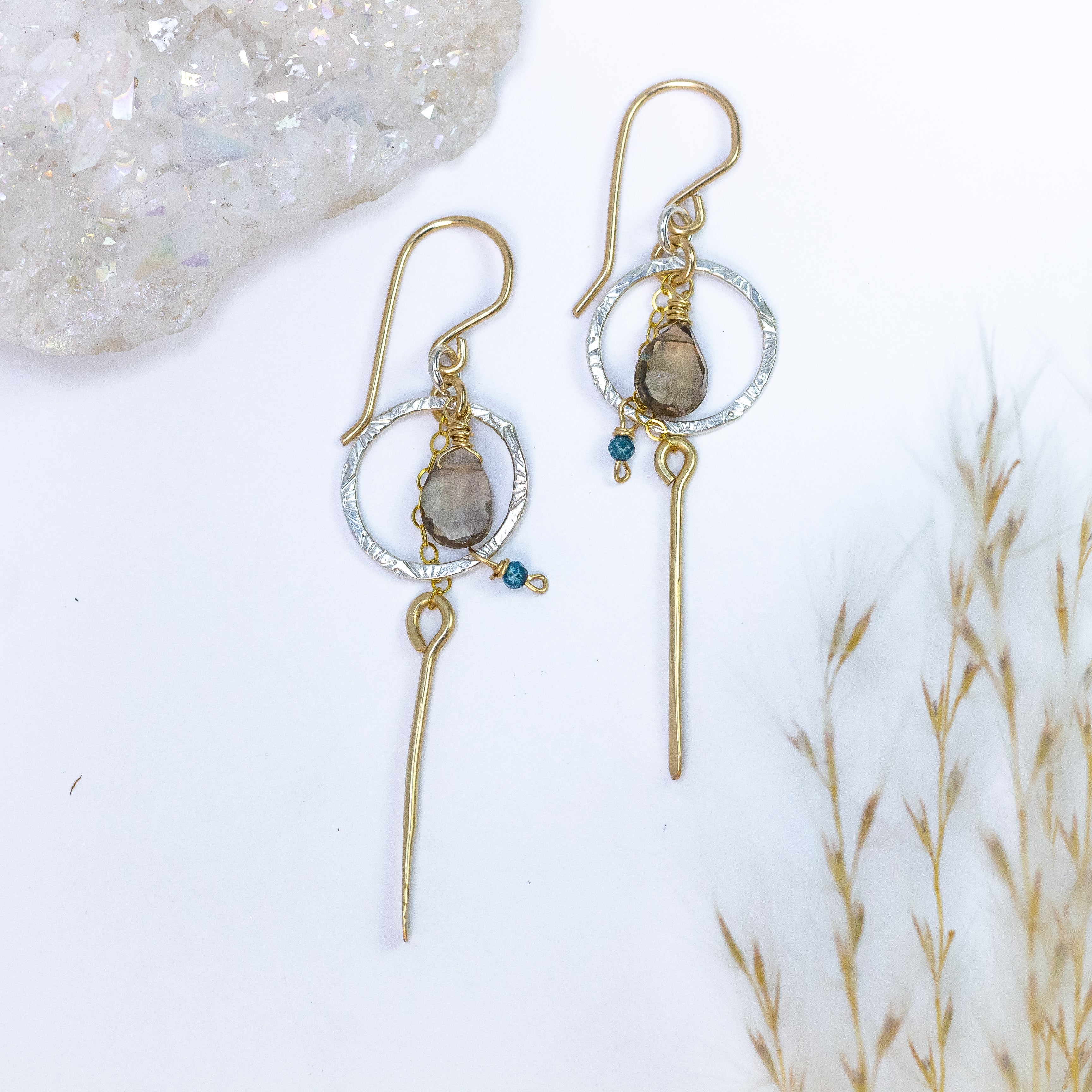 Smoky Topaz Marquise Earrings – Laura J. Designs