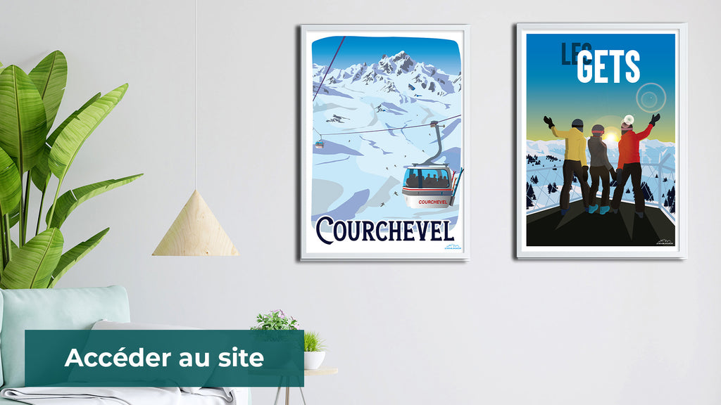 Affiche station de ski courchevel