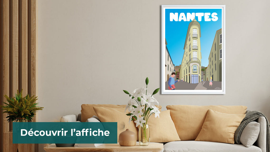 Affiche vintage de Nantes