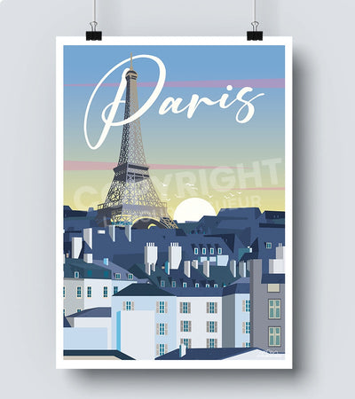 Affiche toit de Paris