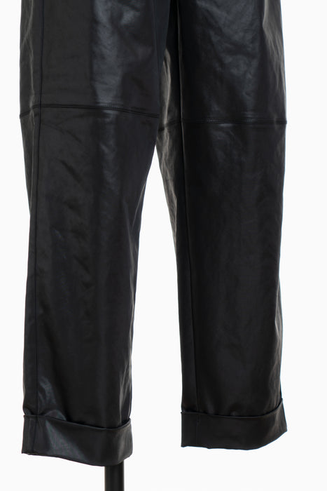 Satin Roll Up Pants_Black– IIROT