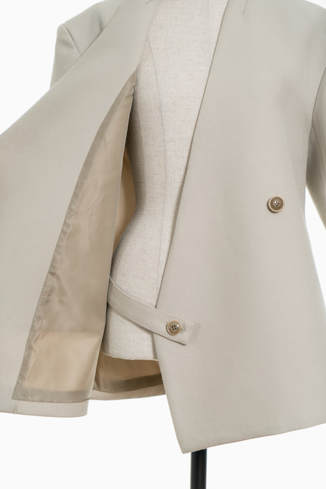 Middle Sleeve Wool Jacket_Beige– IIROT