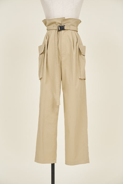 High Rise Band Pants_Beige– IIROT