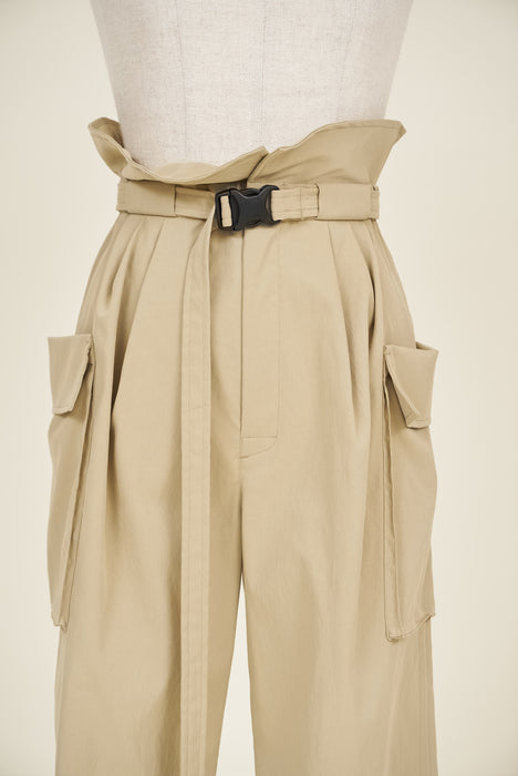 High Rise Band Pants_Beige– IIROT