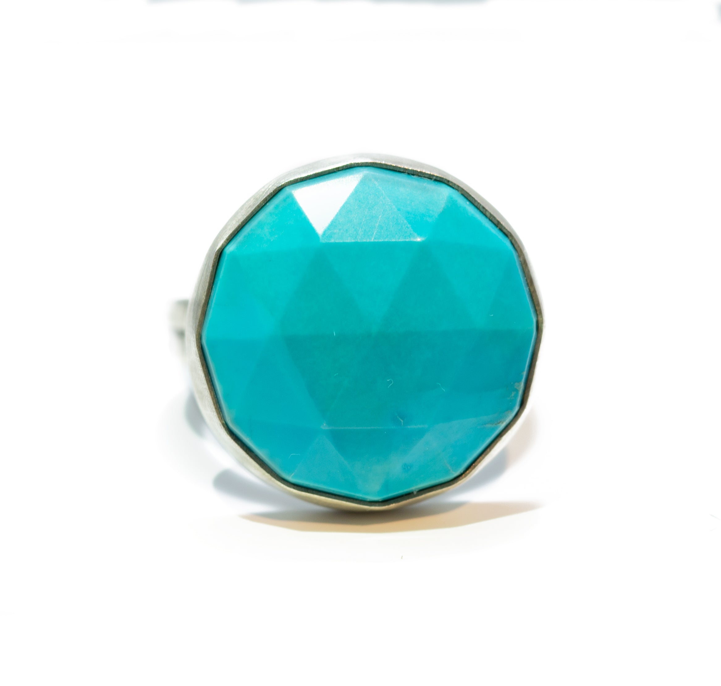 Jodi Rae XL Faceted Sleeping Beauty Turquoise Ring | Citywoods