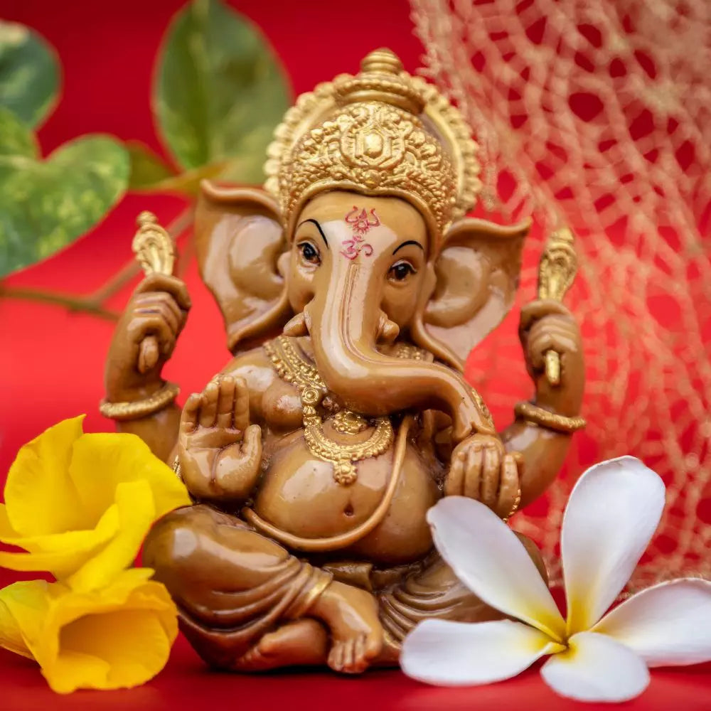 Buy Brown Ganesh Ji Idol, Ganesh Murti Online for Gifting - Kiss Bliss