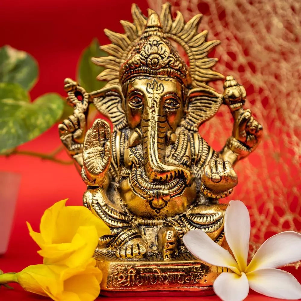 Metal Lord Ganesha Idol At Best Price For Online Gifting - Kiss Bliss