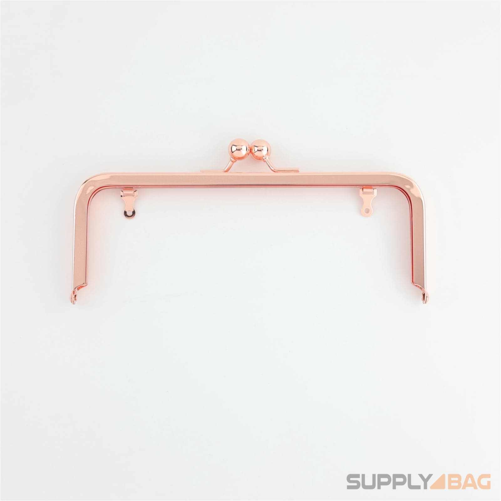 8 x 3 inch - Rose Gold Kisslock Metal Purse Frame –