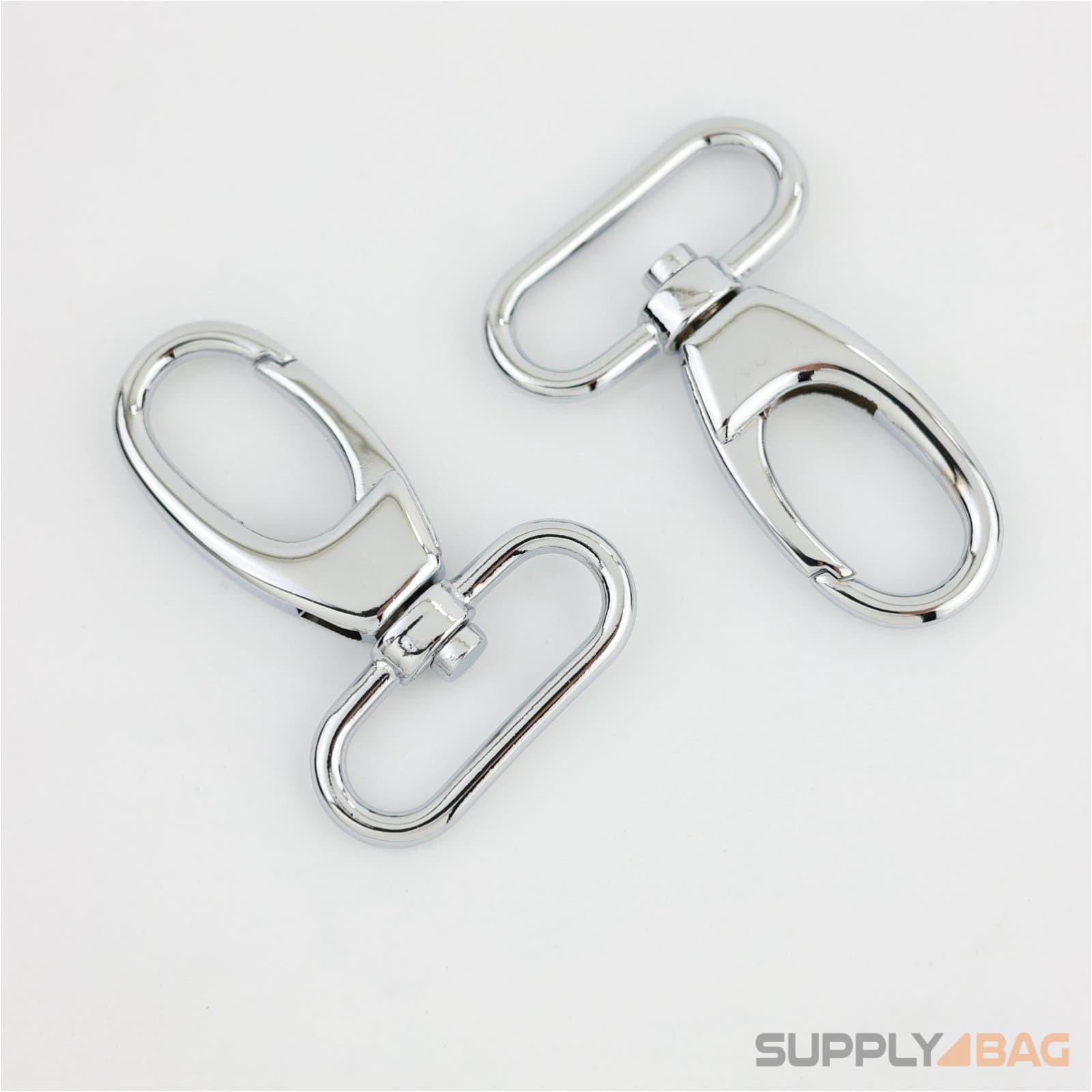 Silver swivel snap hooks 3/4 inch - 2 pack –