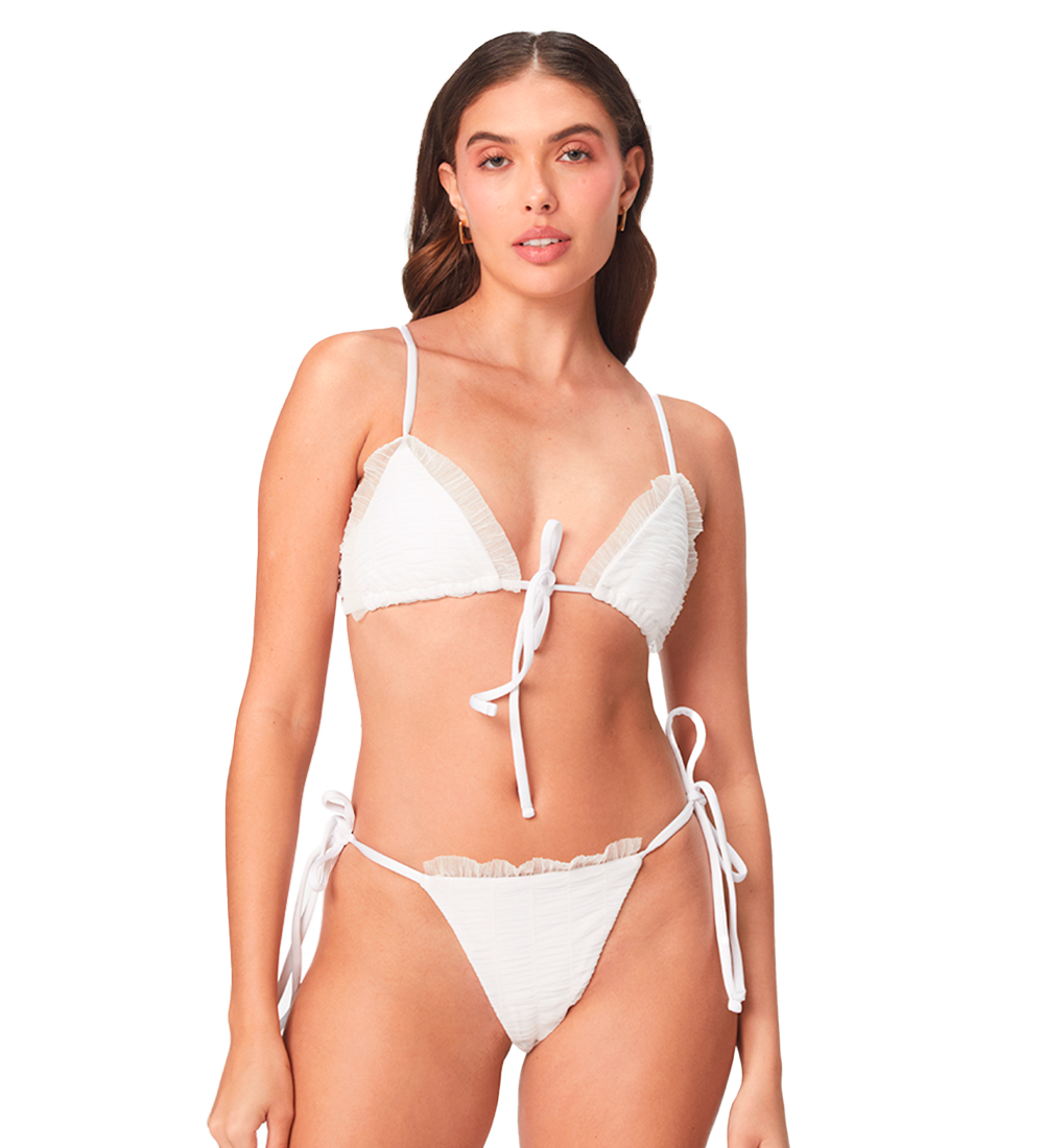 Gaia White Bikini Bottom