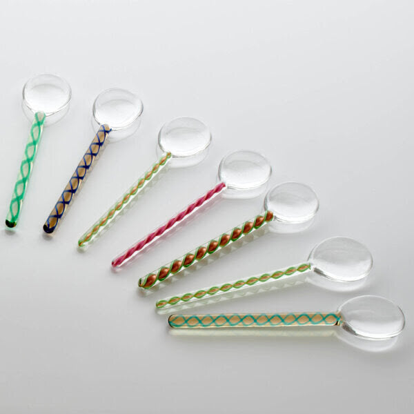 Yali Glass Twist Gelato Spoons